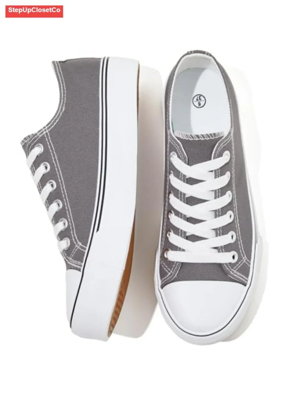 Canvas Sneakers Breathable Rubber Sole Lightweight Slip Resistant